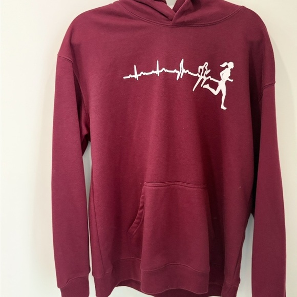 Outrun the Dark top burgundy 
Size: large Women Tops Sweatshirts & Hoodies - Picture 11 of 12